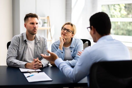 couple consulting with a professional